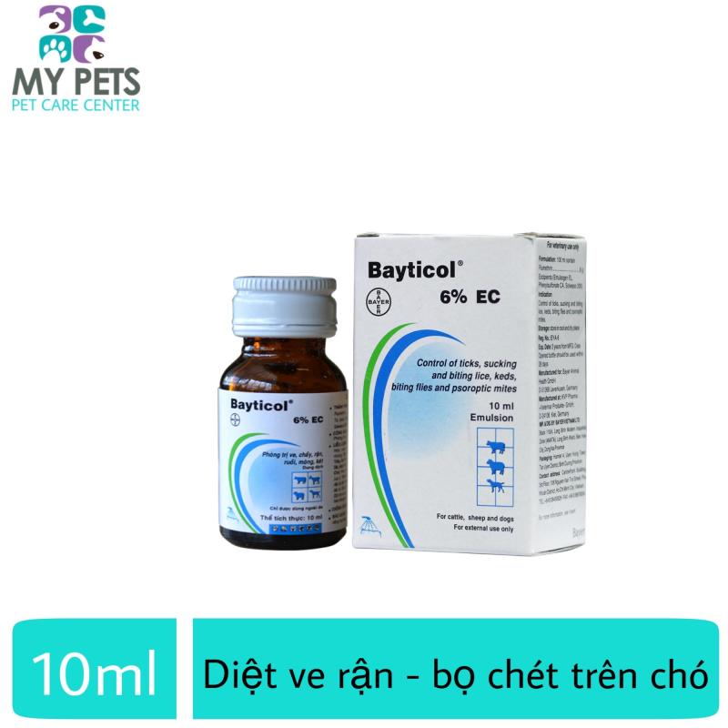 Thuốc pha tắm diệt ve ghẻ, bọ chét trên chó - Bayer Bayticol 10ml