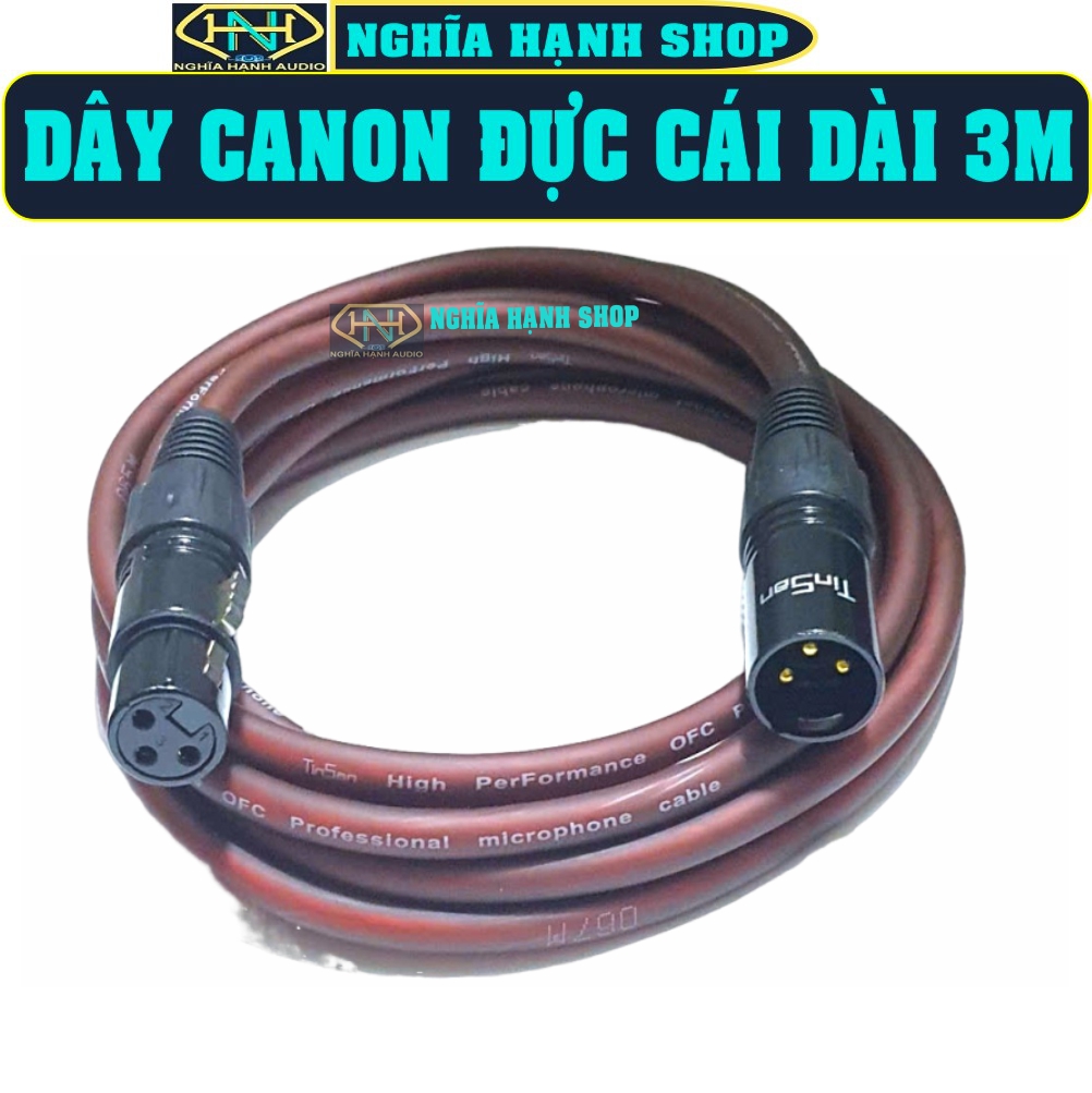 Dây Canon Đực Cái Dài 1M 2M 3M 5M 10M (Dây Canon 2 đầu, Cáp âm thanh Canon, Dây Canon loại tốt)