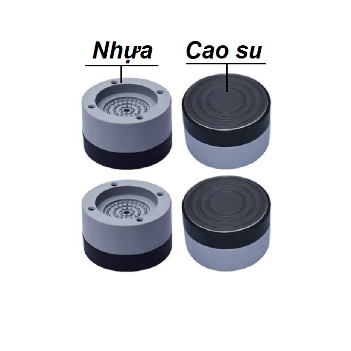 Đế chống rung máy giặt/Chân kê tủ lạnh đa năng ( set 4 miếng )