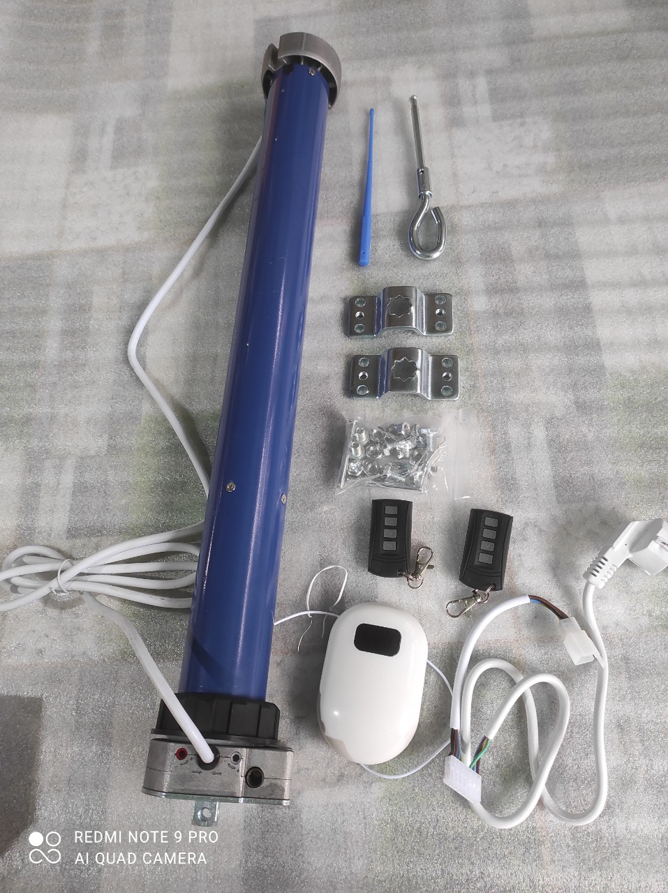 Motor ống cuốn lực kéo 120N, 140N điện áp 220V, ứng dụng cửa rèm che, cửa cuốn lô nhỏ