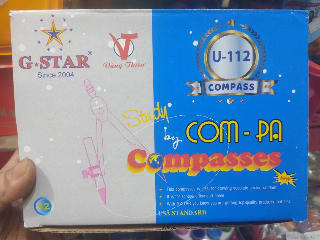 Compa chì gỗ Gstar U-112 bạc