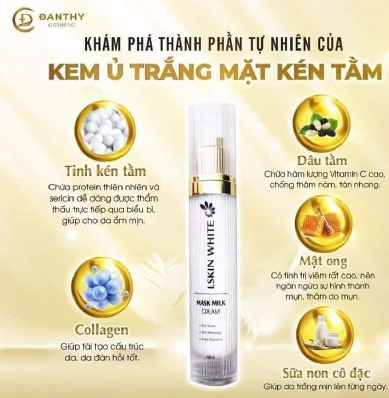 ủ kén tằm lskin white đan thy trắng hồng mặt 🌸