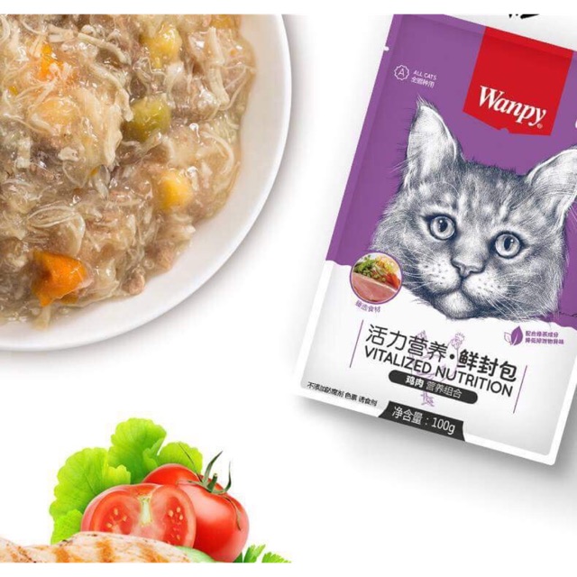 Pate Wanpy dành cho mèo, súp Wanpy đủ vị - 80g