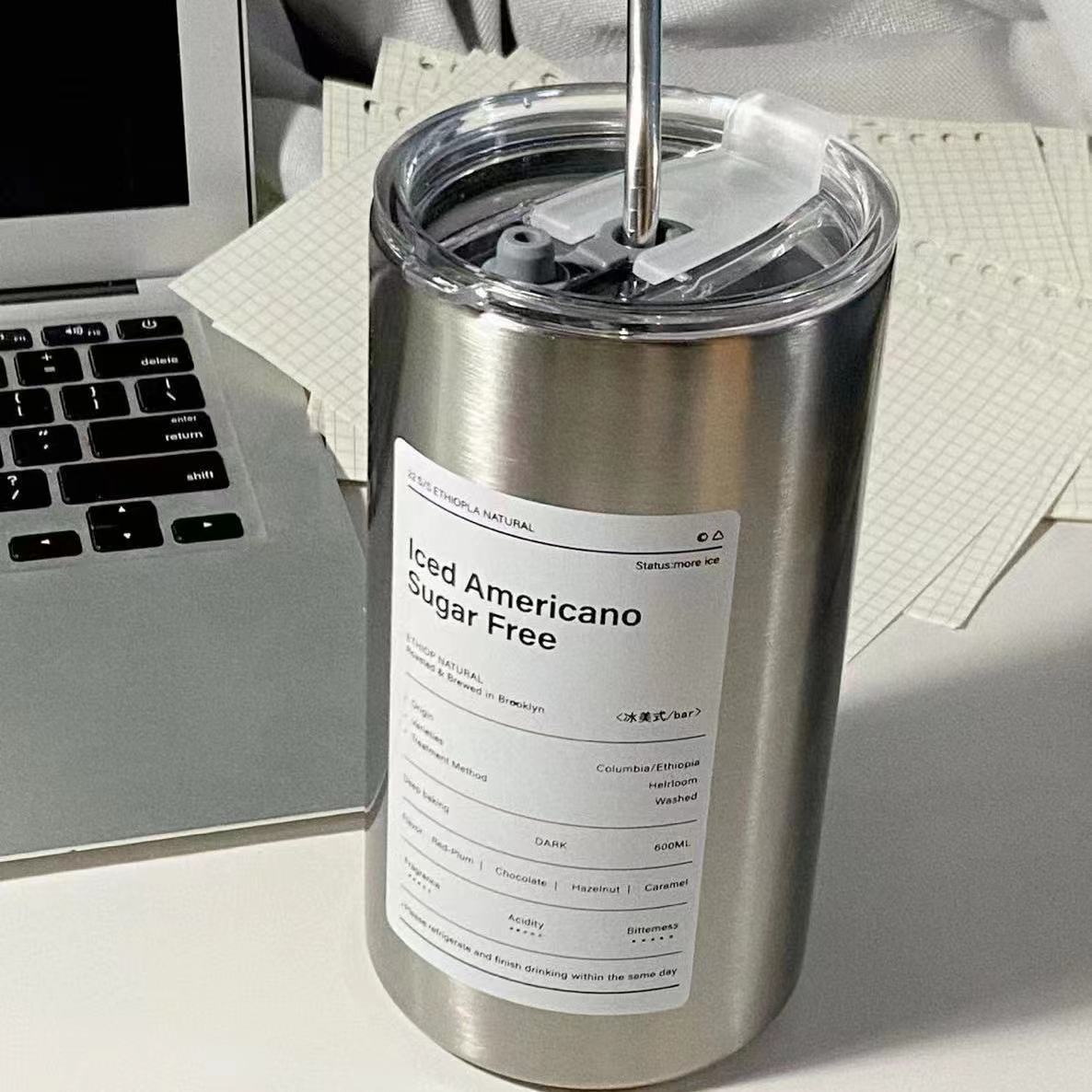 Bình Giữ Nhiệt Inox 304 CHÍNH HÃNG Dung Tích 600ml Có Tặng Kèm Ống Hút, Giữ Nhiệt 8 - 10 Tiếng Thiết Kế Sang Trọng, Có Nắp Chống Tràn Bình, Giữ Nhiệt Bình Nước, Giữ Nóng Lạnh Lâu, Binhgiữ nhiệt