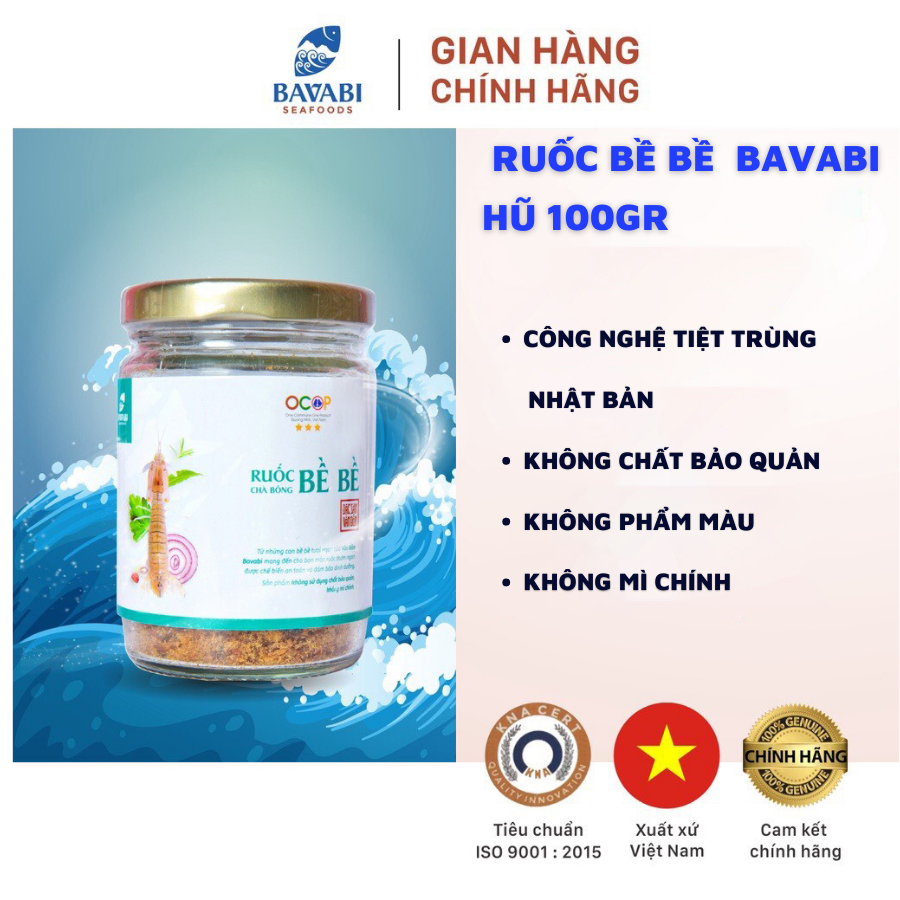 Ruốc Bề bề Bavabi, thực phẩm sạch đặc sản Quảng Ninh, thức ăn thơm ngon bổ dưỡng 100g