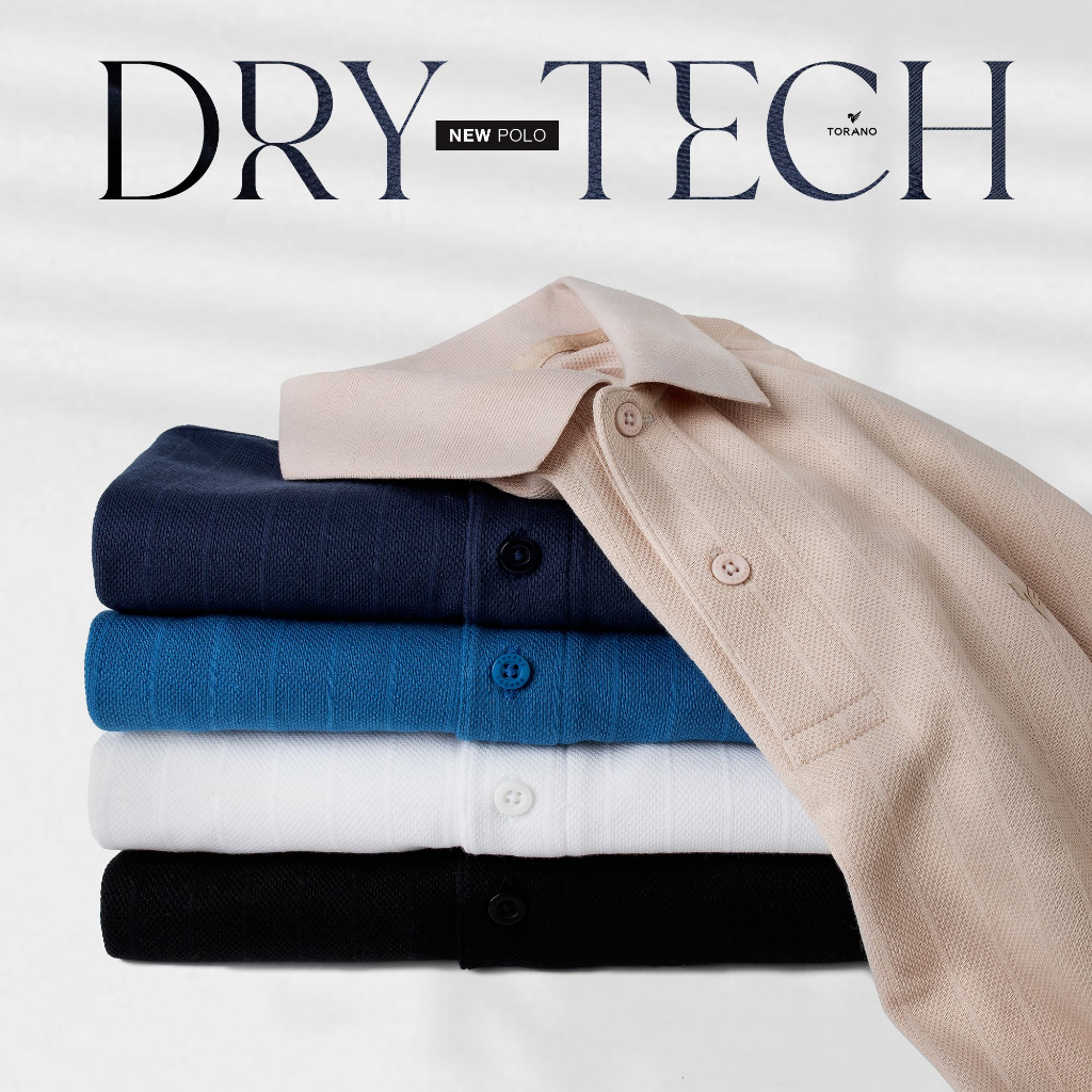 Áo polo nam TORANO trơn in logo ngực chất thoáng khí thoải mái vải cotton trơn BASIC ESTP041