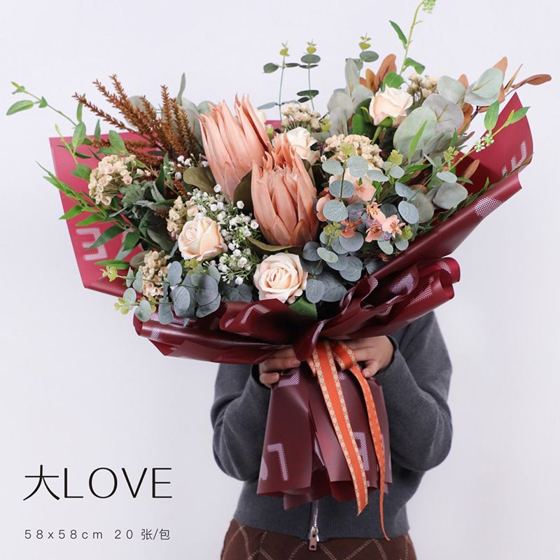 🌼Giấy Bó Hoa🌼 Giấy bóng mờ chữ Love