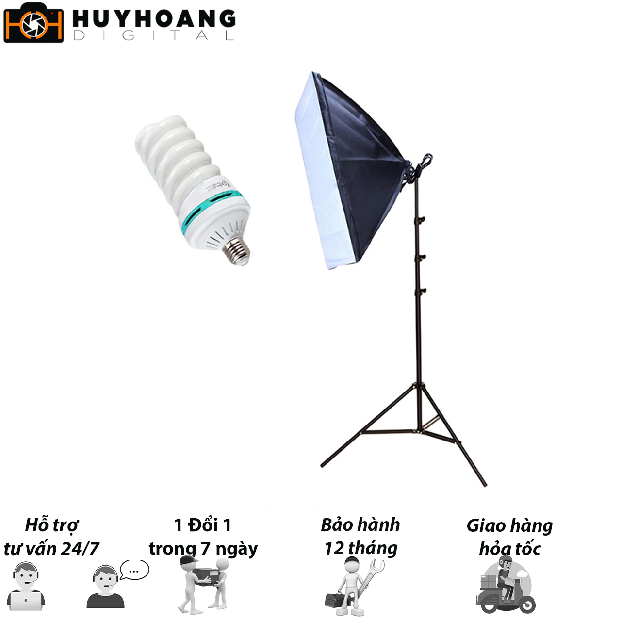 [HCM]Bộ đèn chụp sản phẩm 150W softbox