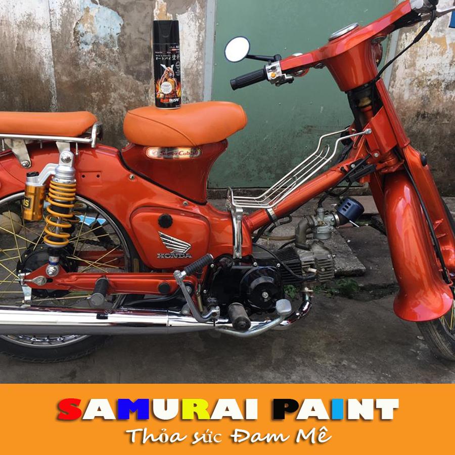 Sơn Samurai - Chai sơn màu cam rực Y3505 Sơn Xịt Samurai