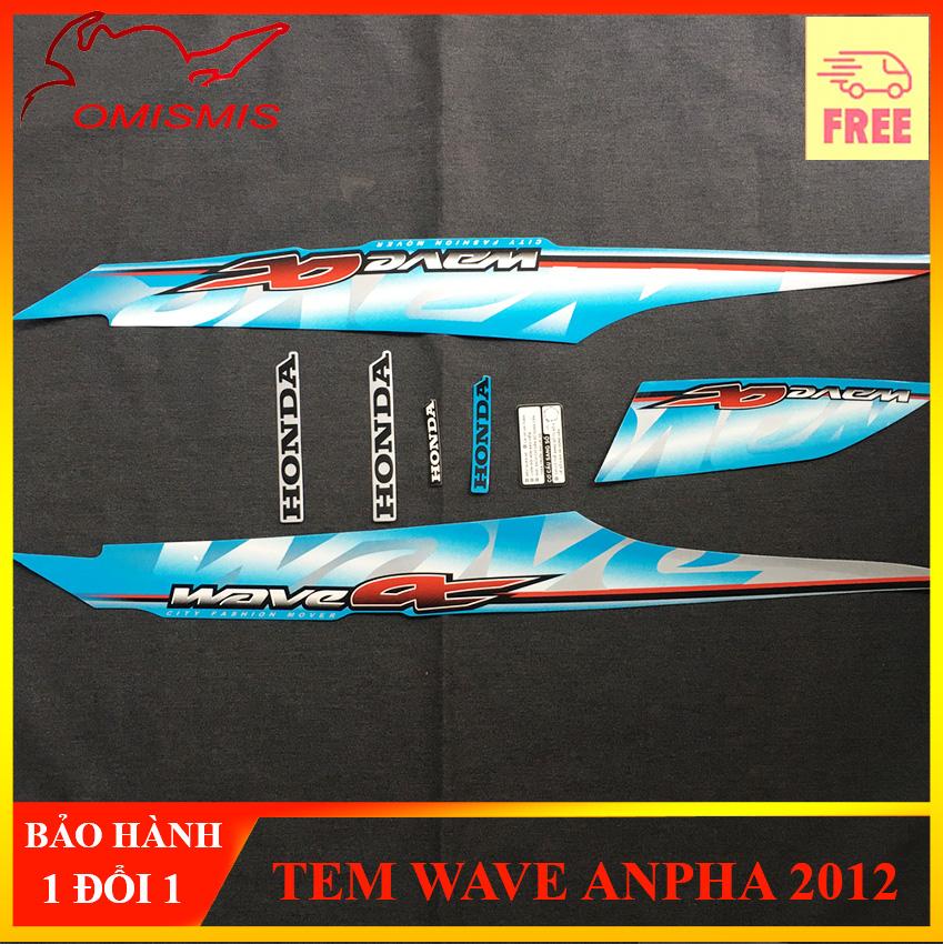 [HCM][BAO ĐỔI TRẢ] BỘ TEM 3 LỚP CAO CẤP MẪU ZIN CHO WAVE ANPHA 2012 - MÀU ĐỎ