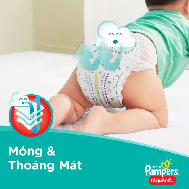 TPHCM - Tã/Bỉm quần Giữ Dáng Pampers M60 (cho bé từ 7-12kg)