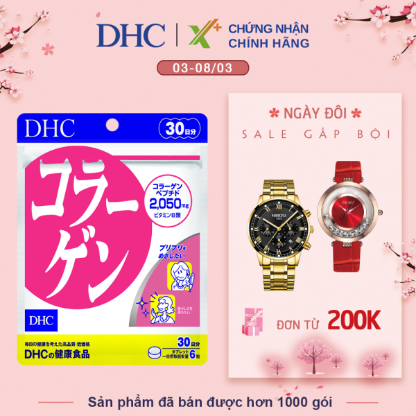 Viên uống collagen DHC Nhật Bản thực phẩm chức năng giúp chống lão hoá da, tăng khả năng đàn hồi, hỗ trợ xương khớp gói 30 ngày XP-DHC-COL30