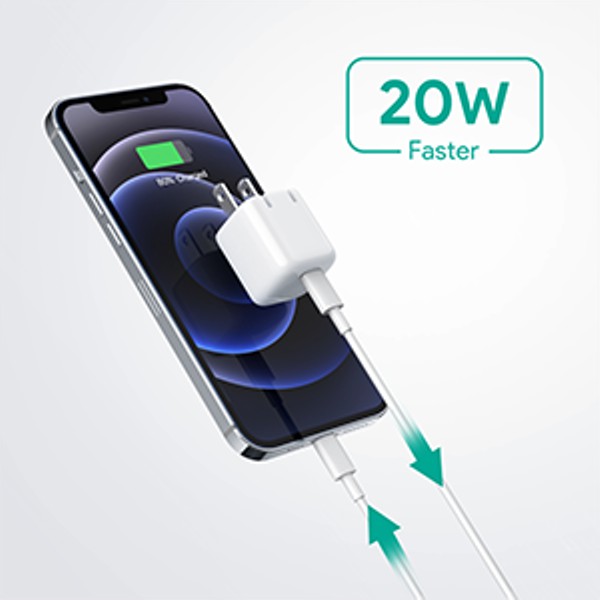 [Mã SKAMSALE03 giảm 10% đơn 200k] Cục sạc ip.hone PD 20W mini AUKEY PA-B1 Pro (White)
