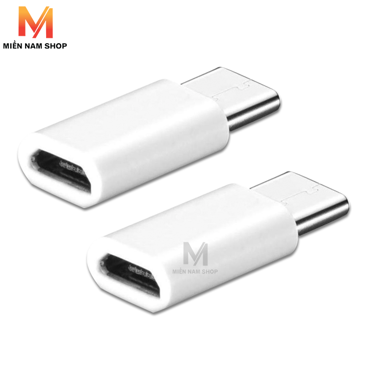 Combo 2 cái đầu chuyển đổi chân Micro USB sang Type C