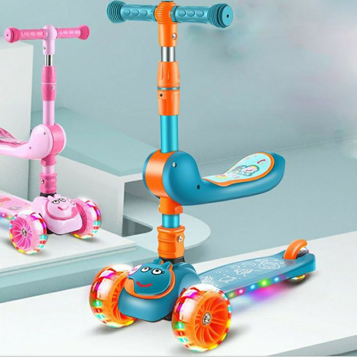XE TRƯỢT SCOOTER 3IN1 CHO BÉ ( GHẾ NGỒI , NHẠC , ĐÈN )