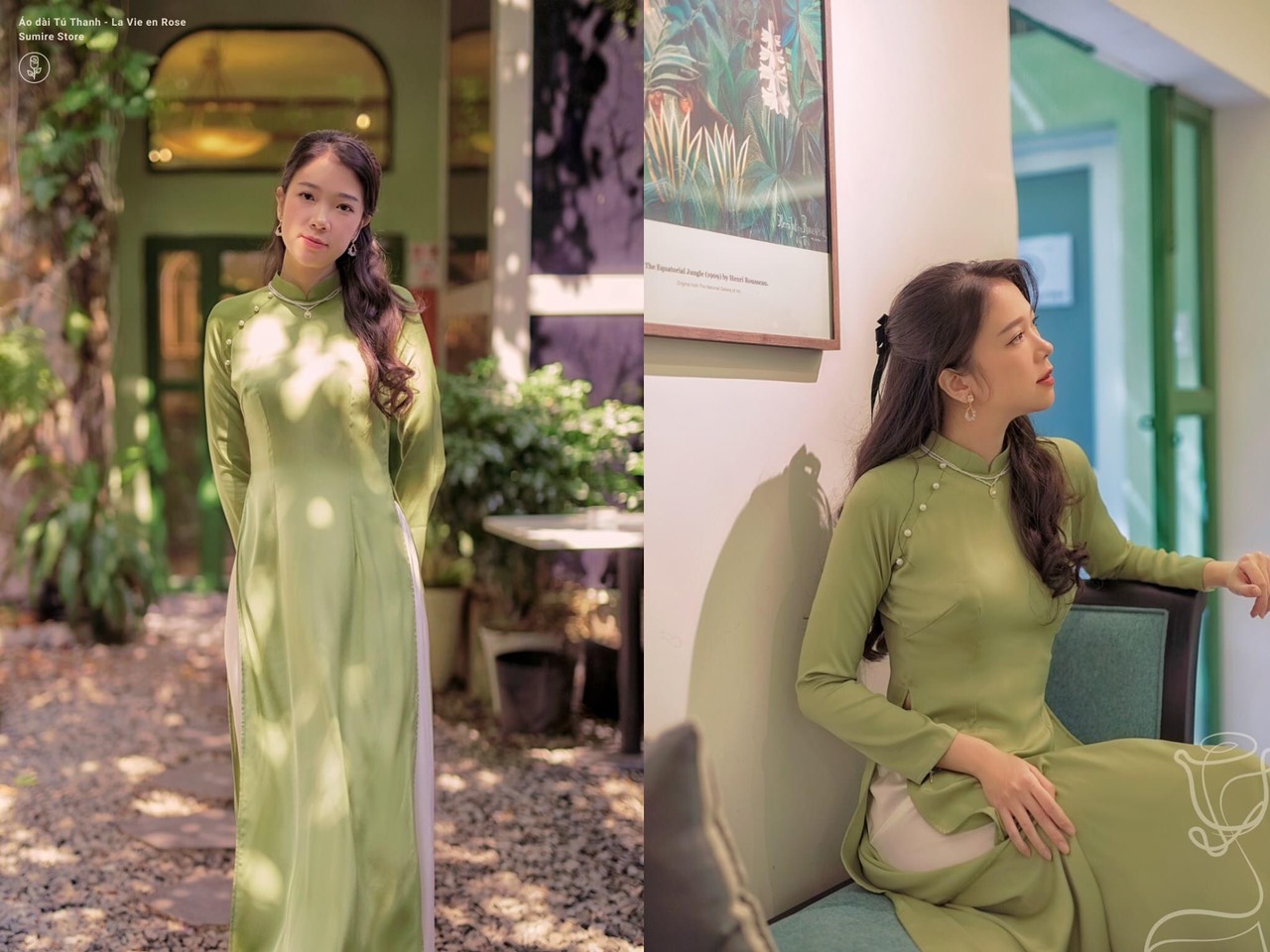 Áo dài cách Tân, áo dài mặc Tết siêu xinh, lụa mềm, mịn mặc sang