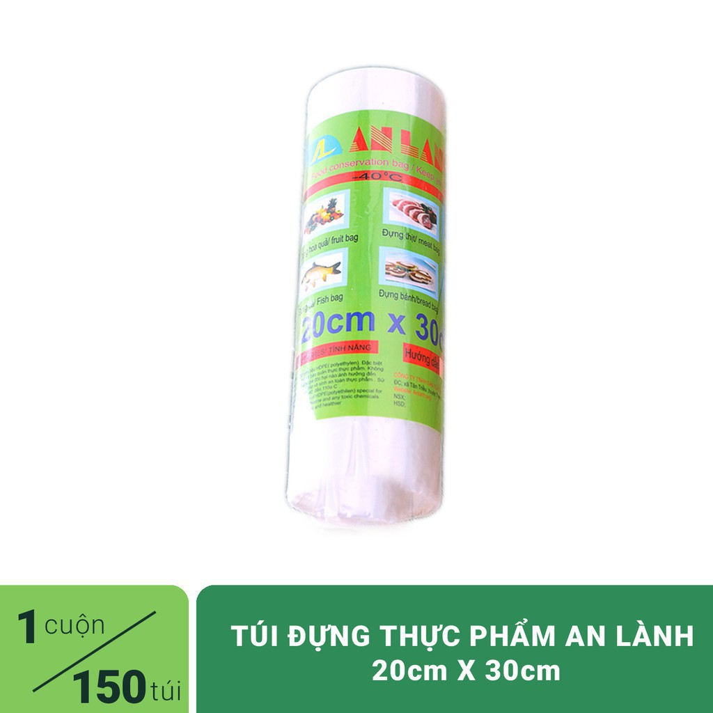 Cuộn 150 Túi Đựng Thực Phẩm An Lành Kích Thước 20X30Cm