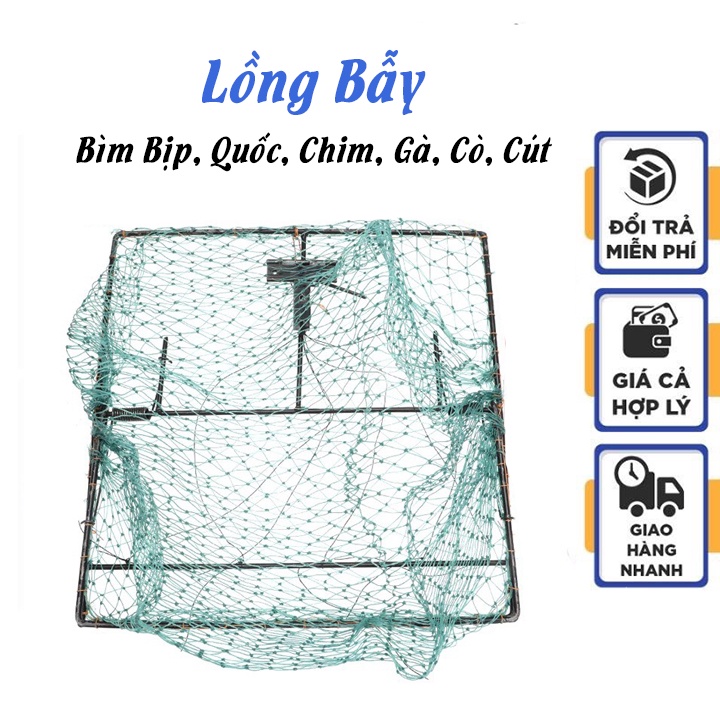 Lồng bẫy bìm bịp, quốc, chim, gà, cò, cút rừng - đánh địa hình bằng phẳng