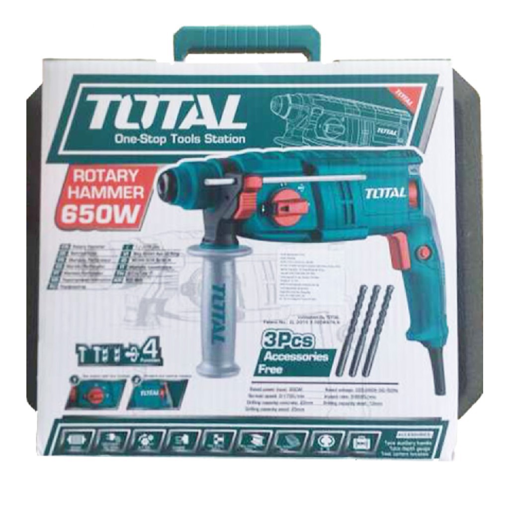 Máy khoan đục (3 chức năng) 650W Total TH306226