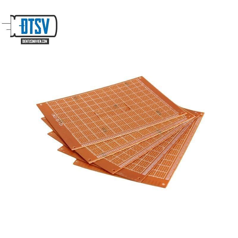 Phíp Đồng Lỗ Một Mặt - Bảng Mạch Đục Lỗ Sẵn PCB ( Nâu )