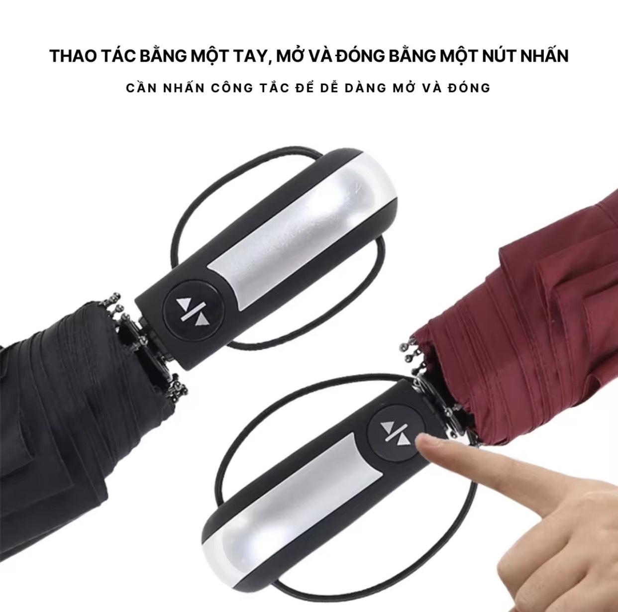 Dù tự động Ô Dù Che Mưa Ô Dù Tự Động Gấp Gọn Đóng Mở 2 Chiều dieulinhshop