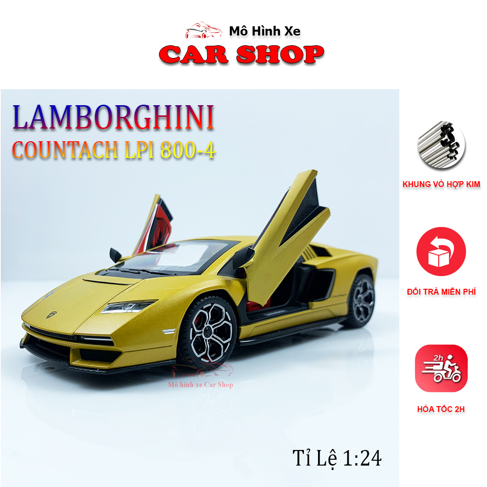 Mô hình xe Lamborghini Countach LPI 800-4 tỉ lệ 124 hãng Jinlifang -  MixASale