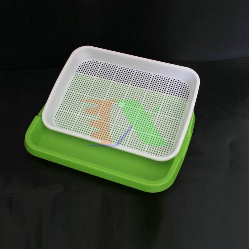 Set of 10 trays of MAM-100 sprouts, hydroponic sprout pots with 2 layers of primary plastic, Trays of hydroponic sprouts dedicated