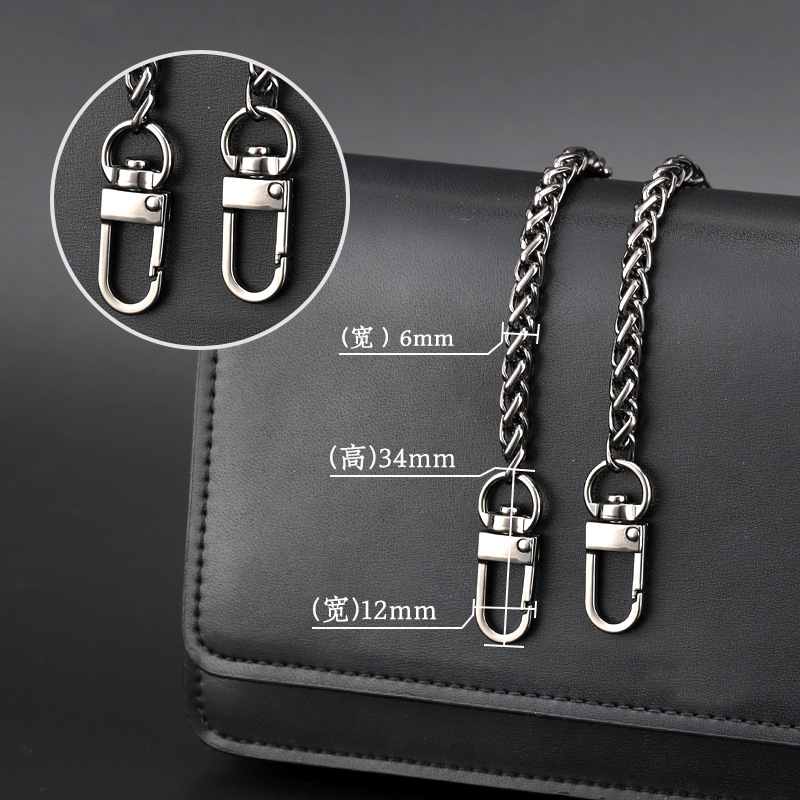 Dây Xích Đeo Túi Xách Xích Đôi 6mm Móc Ổ Khoá RQN2215 - requane
