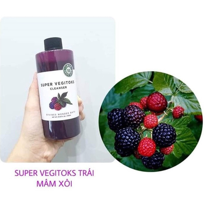 Sữa rửa mặt rau củ cà chua thải độc sủi bọt  Super Vegitoks Cleanser 300ml