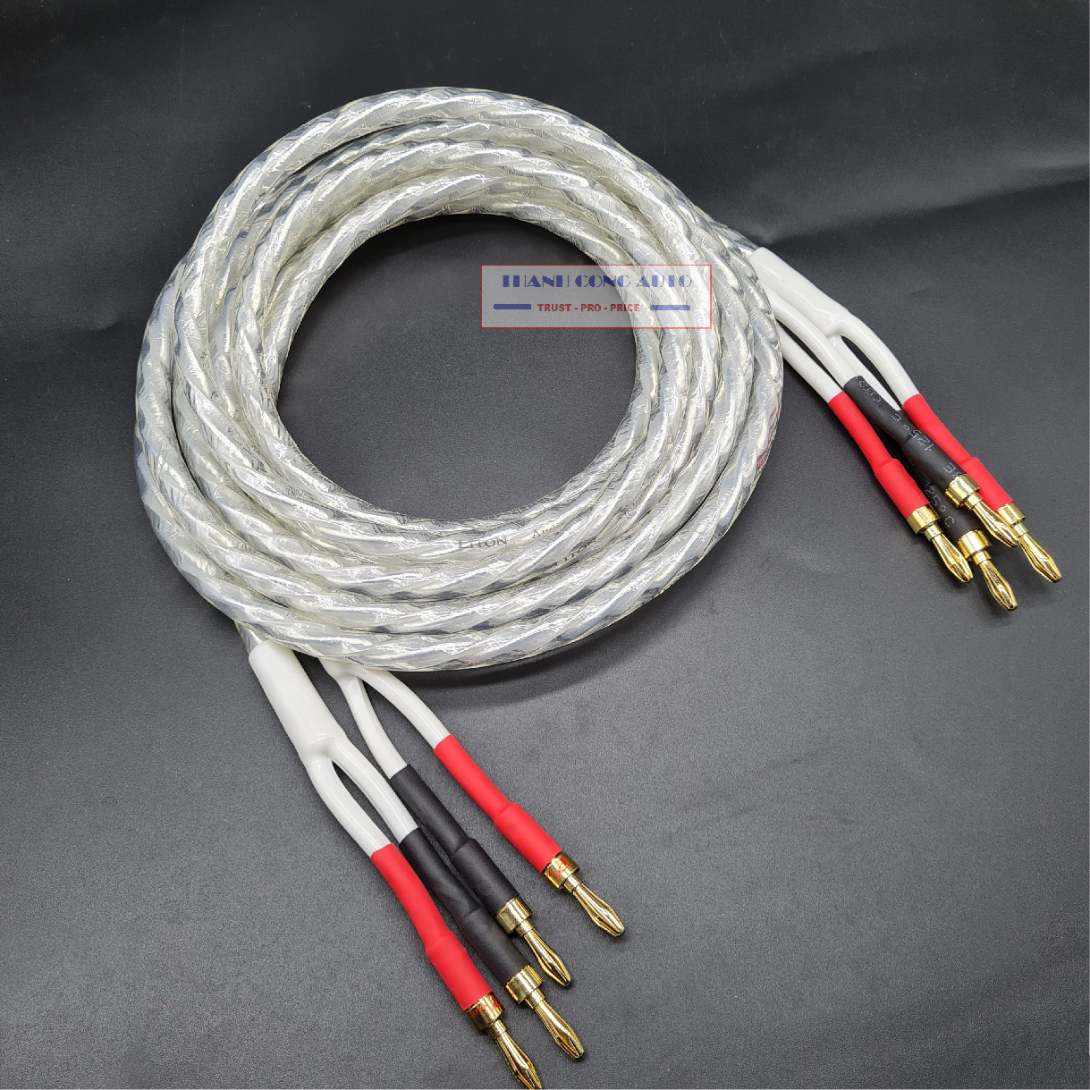 01 cặp dây loa Liton USA đồng mạ bạc cao cấp dài 2m