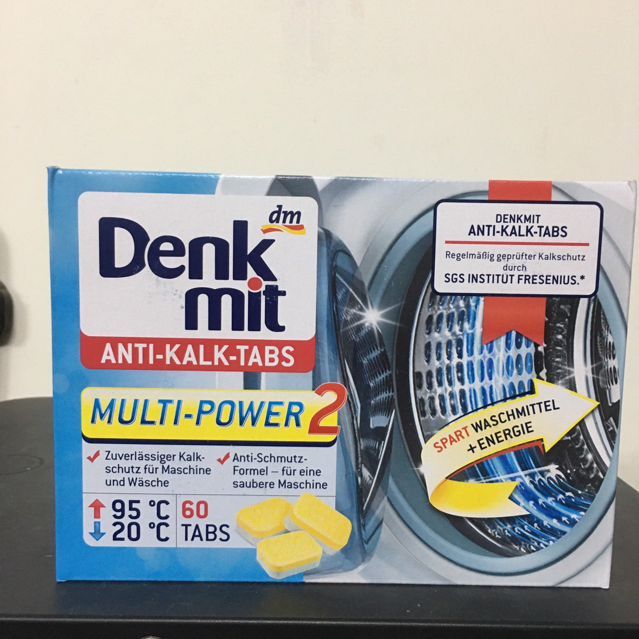 [MẪU MỚI NHẤT] [CẢ HỘP 60v] Tẩy lồng máy giặt Denkmit nội địa Đức