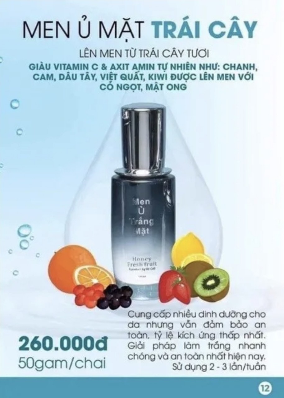 Men ủ trắng da mặt Dr cell