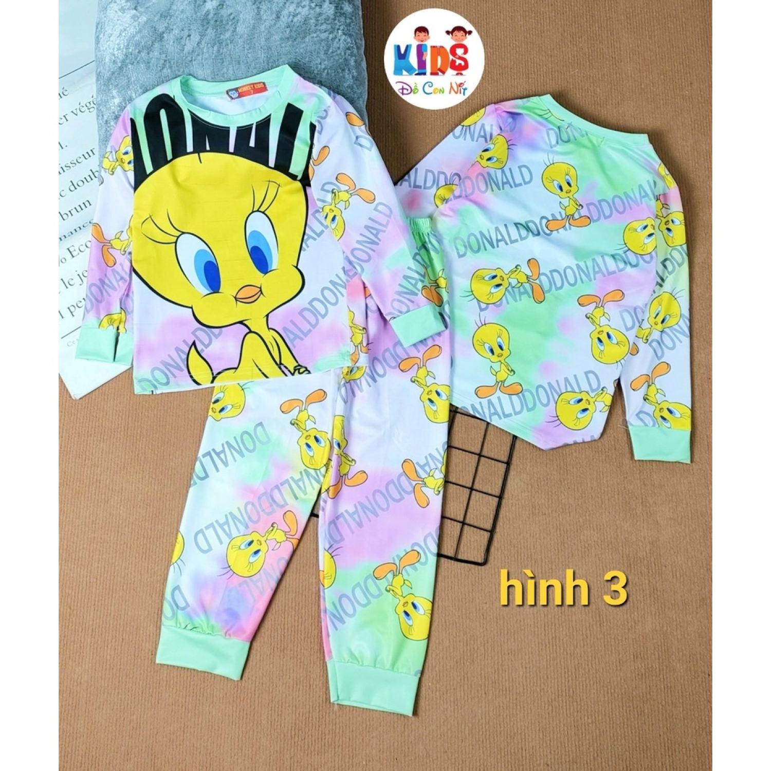 (11-23 KÝ) THUN LẠNH 3D TAY DÀI BÉ GÁI - ĐỒ BỘ TRẺ EM