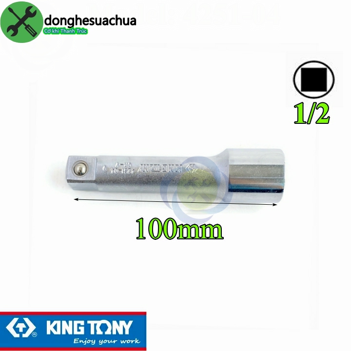 Đầu nối dài 1/2 kingtony 4251-04 dài 100mm đầu vuông 12.7mm