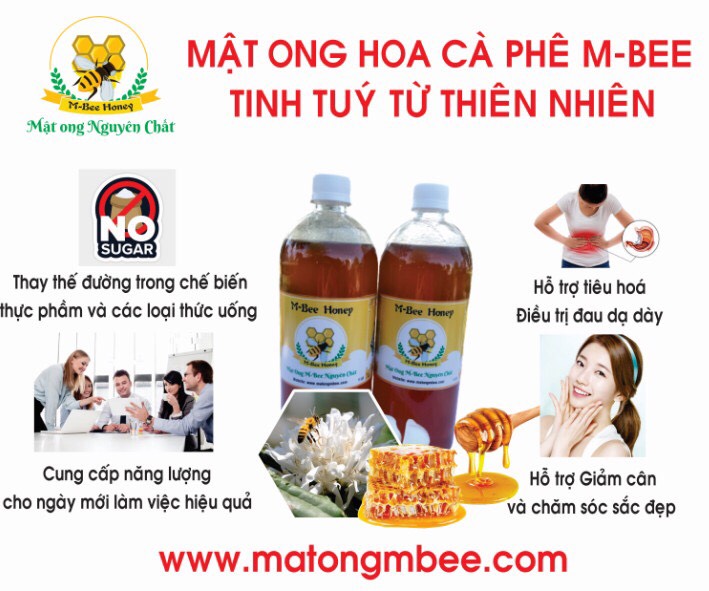 MẬT ONG HOA CAFE M-BEE (ĐĂK LĂK) - 1 LÍT