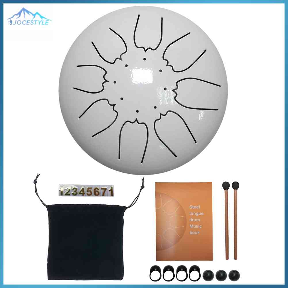 Steel Tongue Drum Set 6 inch 8 Tune Handpan with Drumstick Carrying Bag