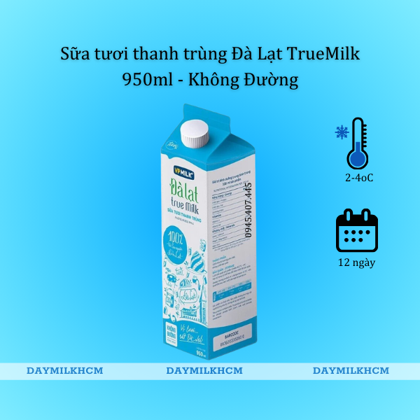 Sữa Tươi Thanh Trùng Đà Lạt True Milk