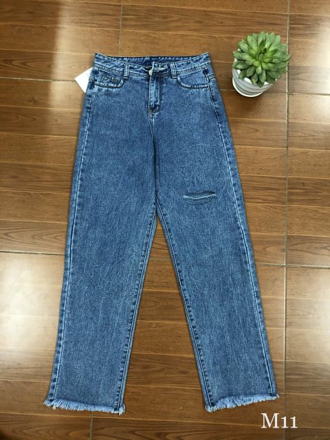 Quần jeans nữ ống suông