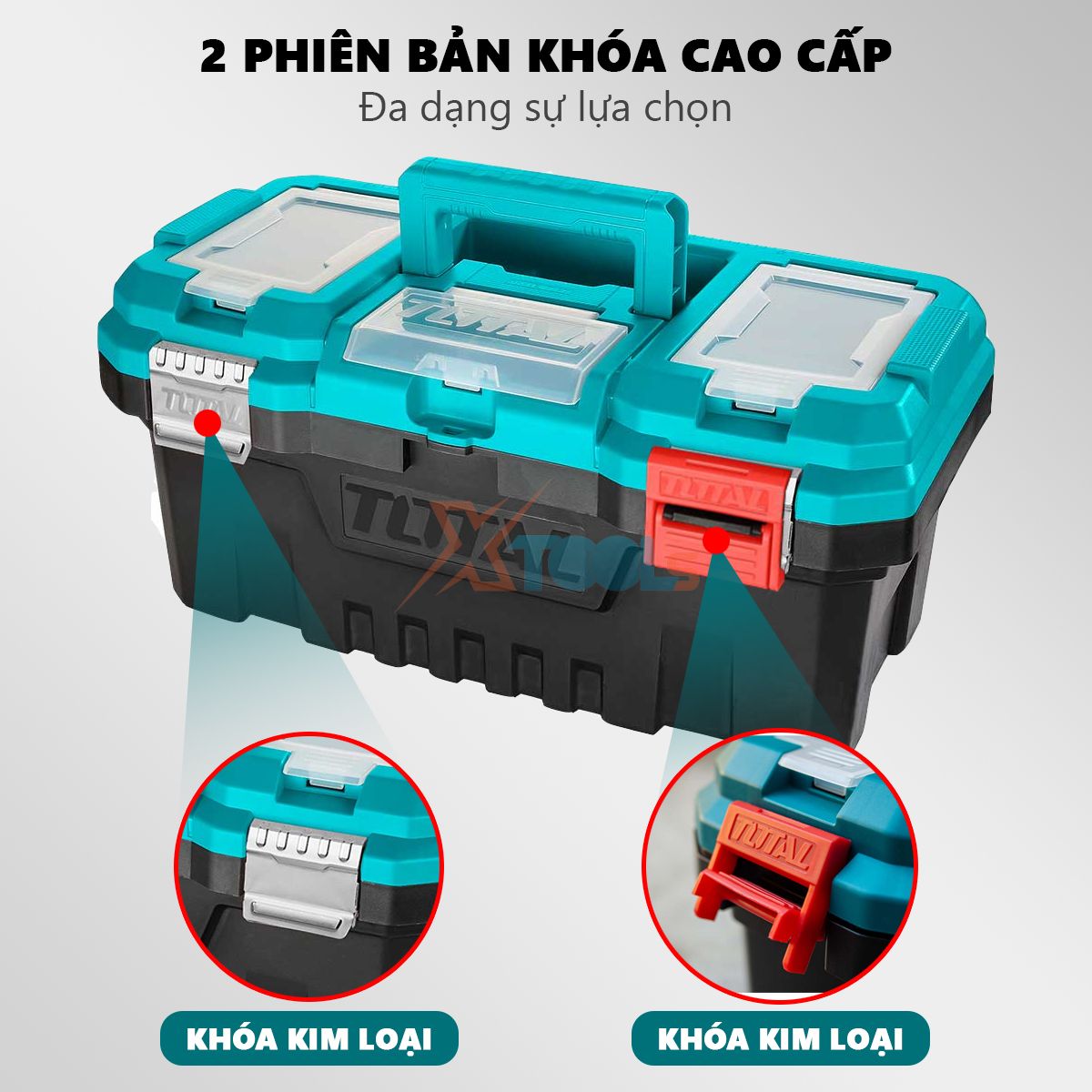 Multi-Function Tool Box total 16-17-20 inch | tool box, tool, Component 5 tank pp high impact resistant, metal lock or iron lock