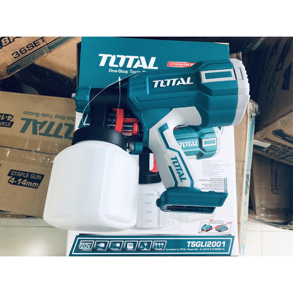 Dụng cụ phun sơn dùng pin Li-ion Total - TSGLI2001 (KHÔNG KÈM THEO PIN VÀ CỤC SẠC)