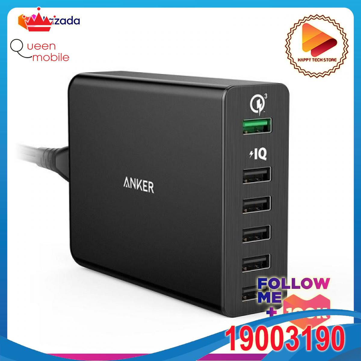 [HCM]Sạc Anker 6 cổng 60w Quick Charge 3.0 - [Powerport+ 6 60w QC 3.0] - A2063