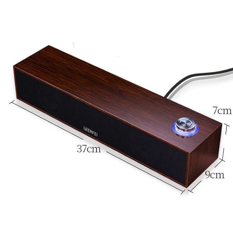 Loa thanh vi tính gỗ 2.0 soundbar leerfei yst 3513 dùng cho máy vi tính pc - laptop, tivi