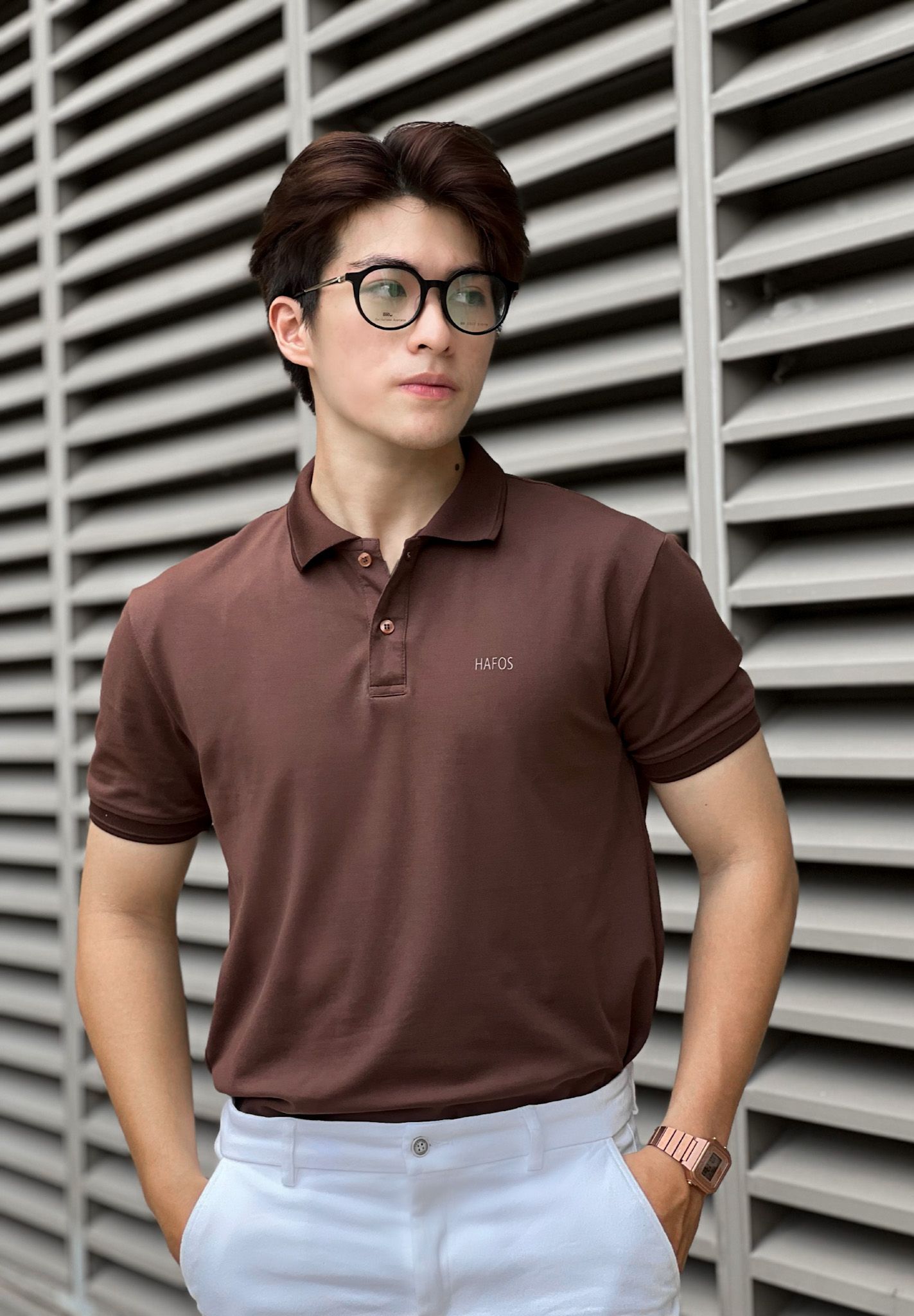 Áo Polo Nam HAFOS BASIC vải Cá sấu Cotton cao cấp chuẩn form
