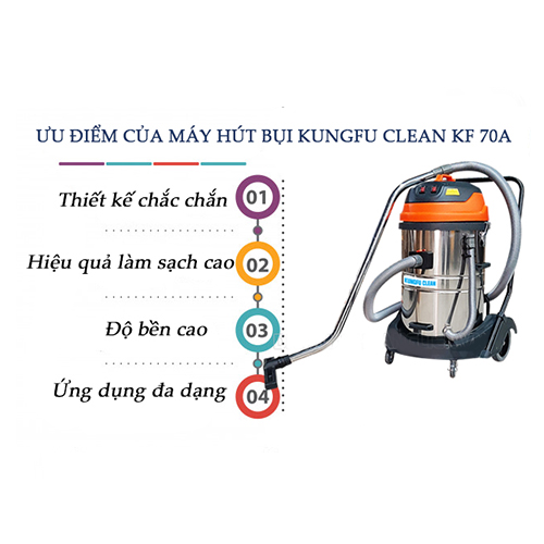 Máy hút bụi công suất lớn Kungfu Clean KF 70A