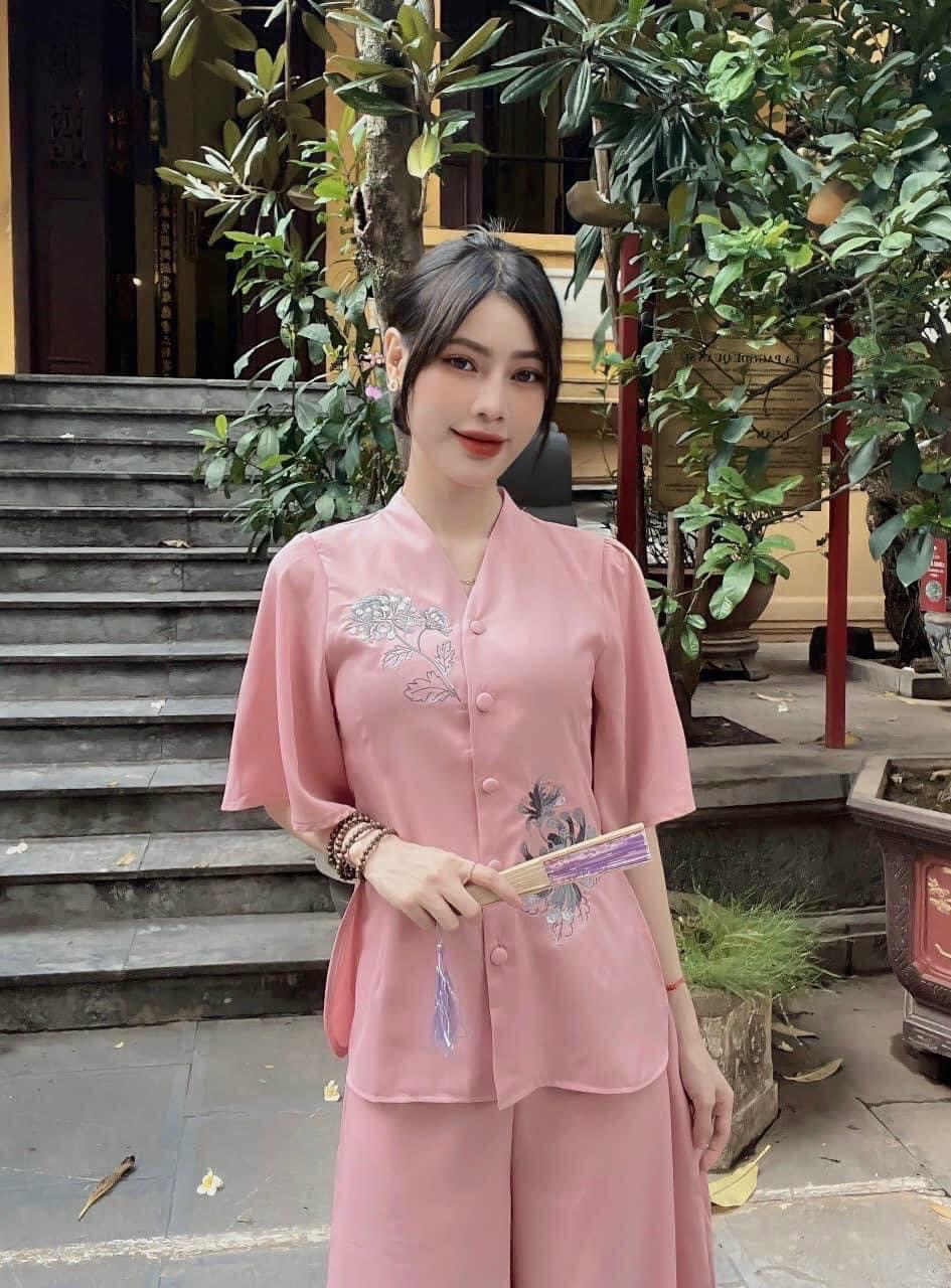 Bộ đồ đi lễ, pháp phục đi chùa chất liệu lụa cao cấp - Pháp phục Mộc Lâm - PP15