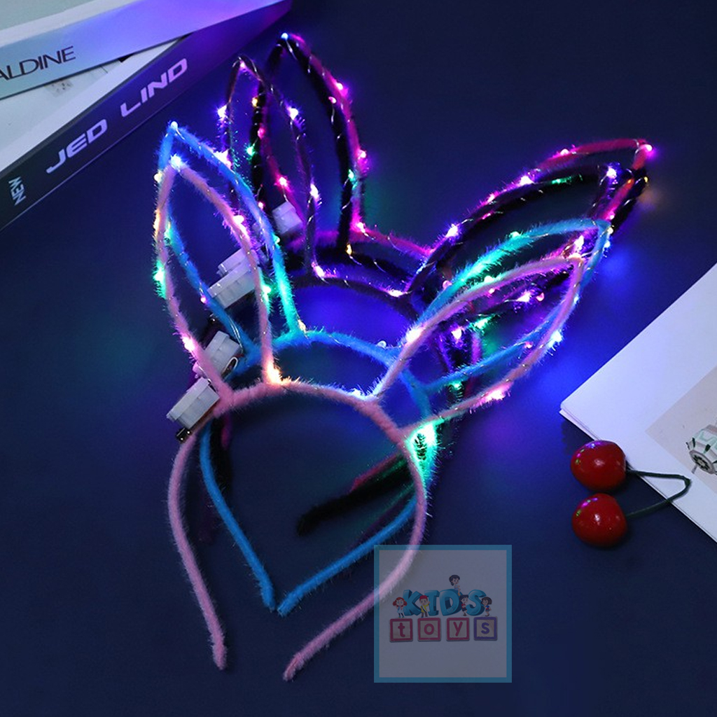 Bờm tóc tai thỏ phát sáng cho bé