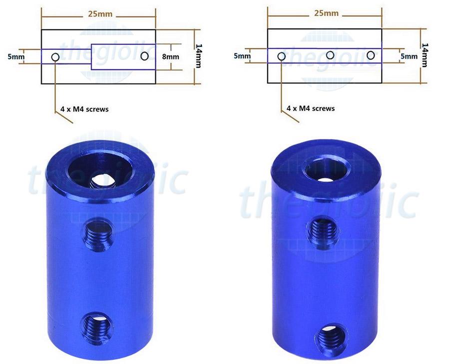 Khớp nối cứng 5-8mm nối trục