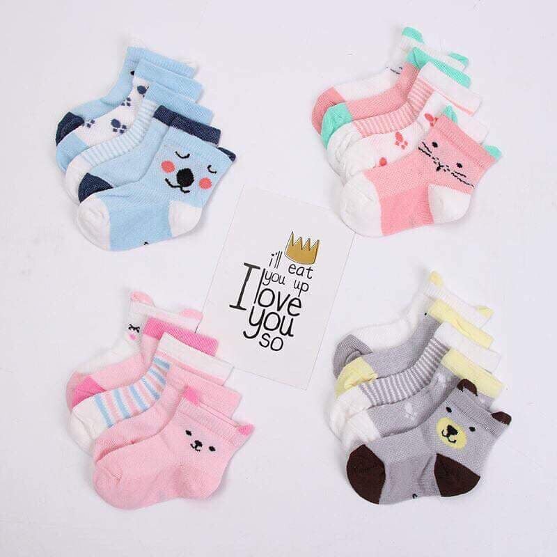 (1 Set = 5 Đôi) Tất Cao Cổ Cho Bé (Tất Lưới) Chất Cực Đẹp