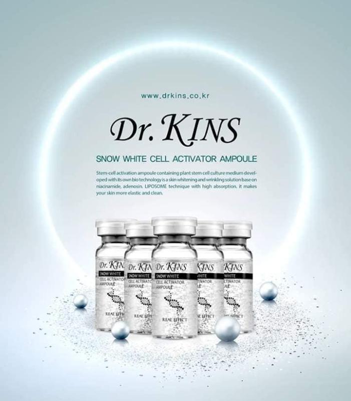 Tế bào gốc DR.KINS -korea (Làm mờ thâm, nám, tàn nhang, Làm trắng da, Cải thiện sẹo rỗ, trị mụn, lỗ chân lông to) cao cấp