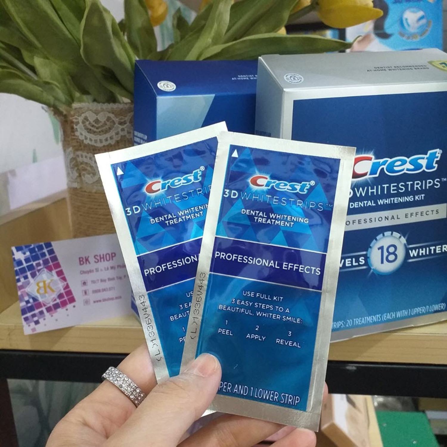 [Hàng Mỹ] 1 GÓI - Miếng dán trắng răng Crest 3D White - CHÍNH HÃNG